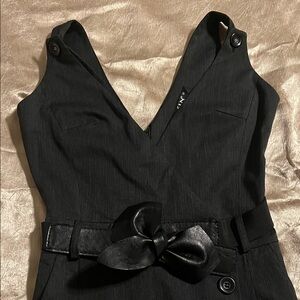 Elegant Black Button-Down Dress